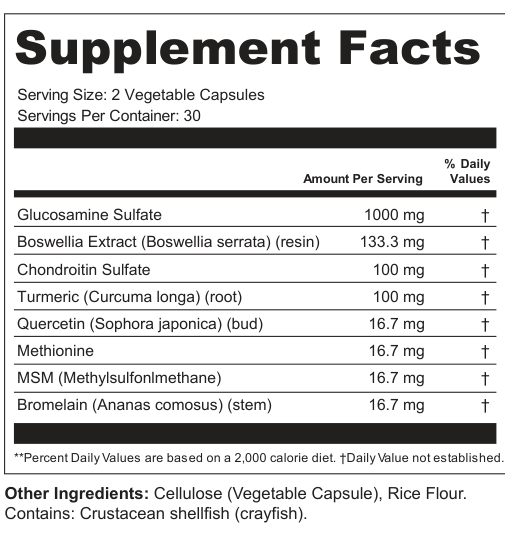 Supplement Facts for Rowan