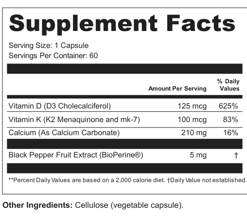 Supplement Facts for Solaris